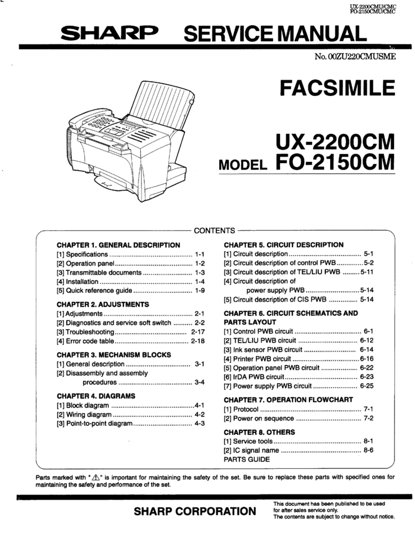 Sharp UX-2200CM Service manual