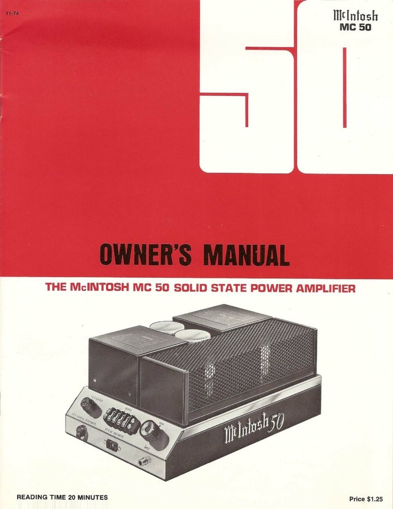 McIntosh MC 50 User manual