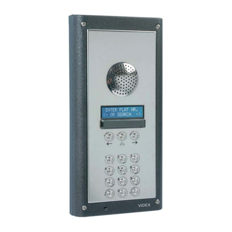Videx DIGITAL GSM DOOR INTERCOM SYSTEM User manual