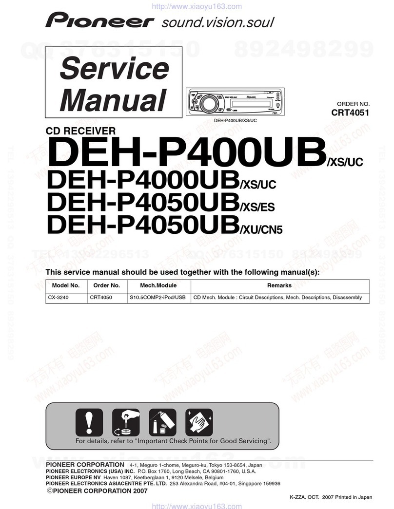 Pioneer DEH-P4050UB/XS/ES User manual