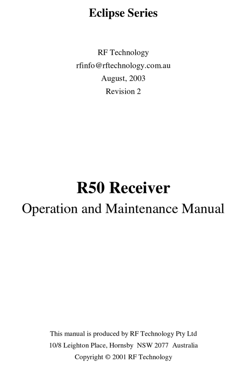 RF Technology R50 Eclipse Series Operation and maintenance manual