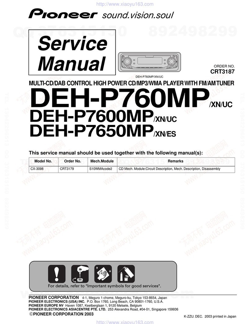 Pioneer Premier DEH-P760MP Service manual