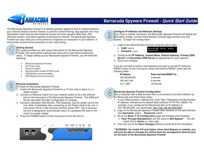Barracuda Networks Spyware Firewall User manual