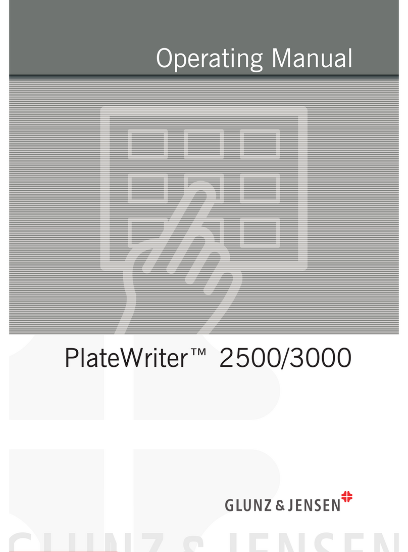 Glunz & Jensen PlateWriter 2500 User manual