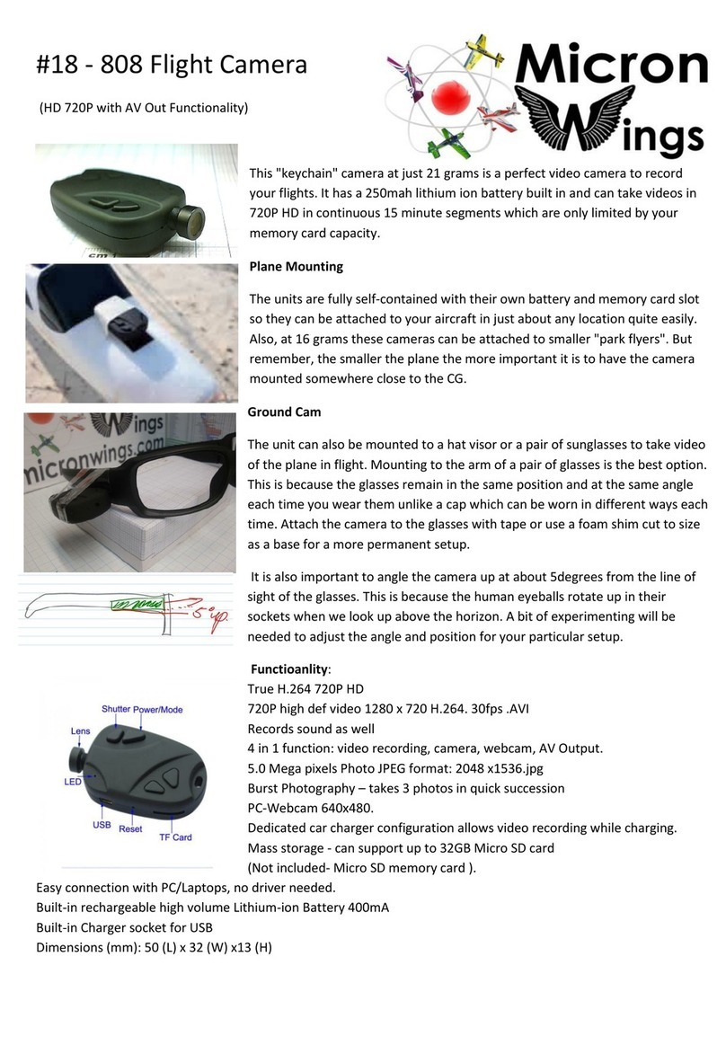 Micron Wings 18-800 Flight camera 720p quick guide