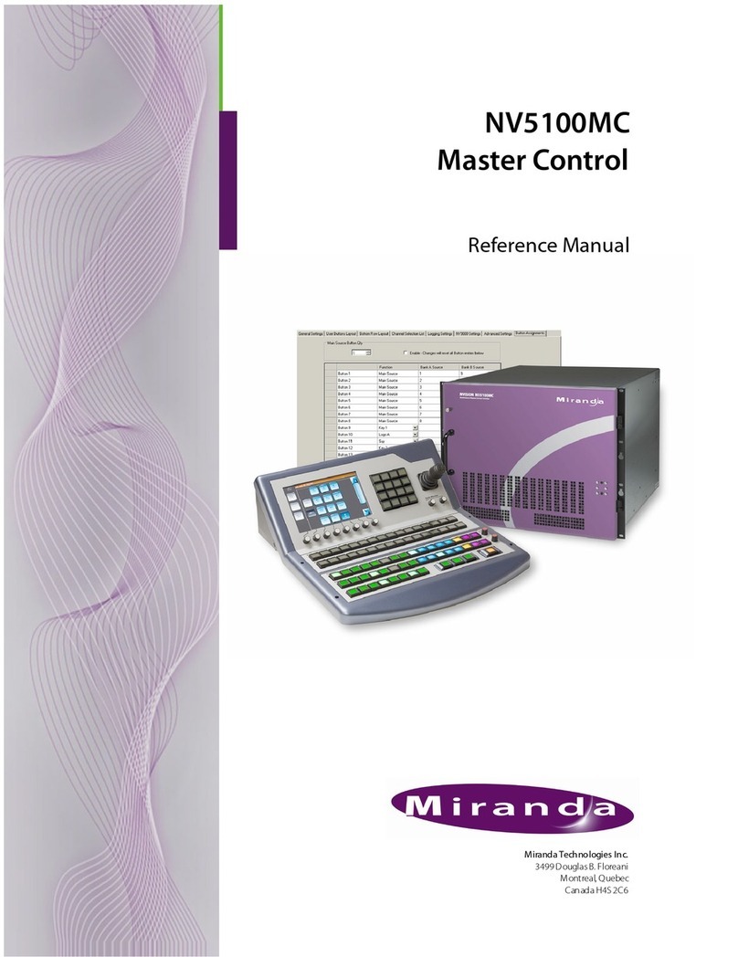 Miranda NV5100MC Master Control User manual