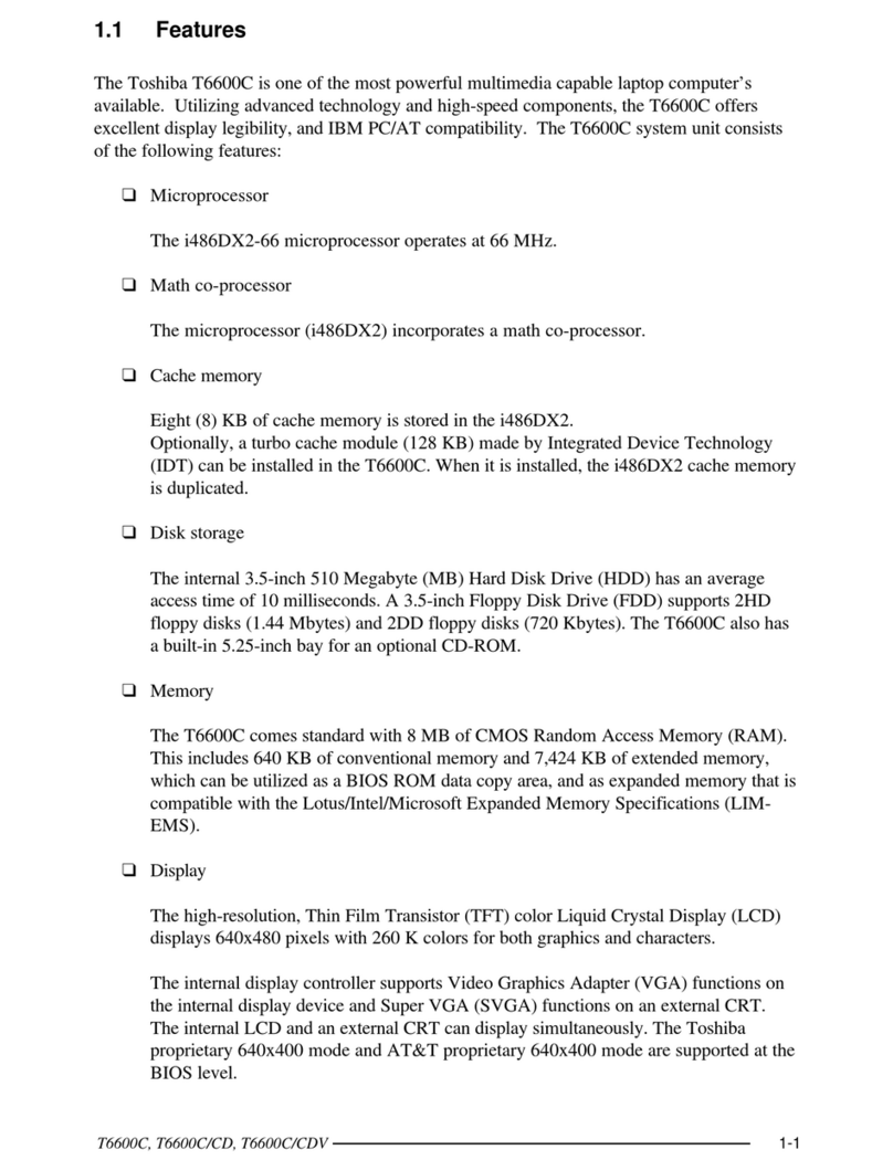 Toshiba T-Series T6600c User manual