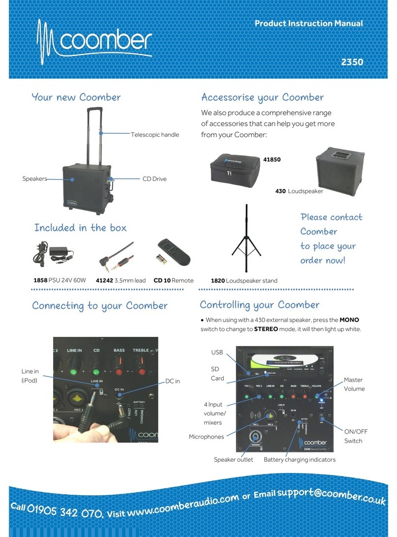 Coomber 2350 instruction manual