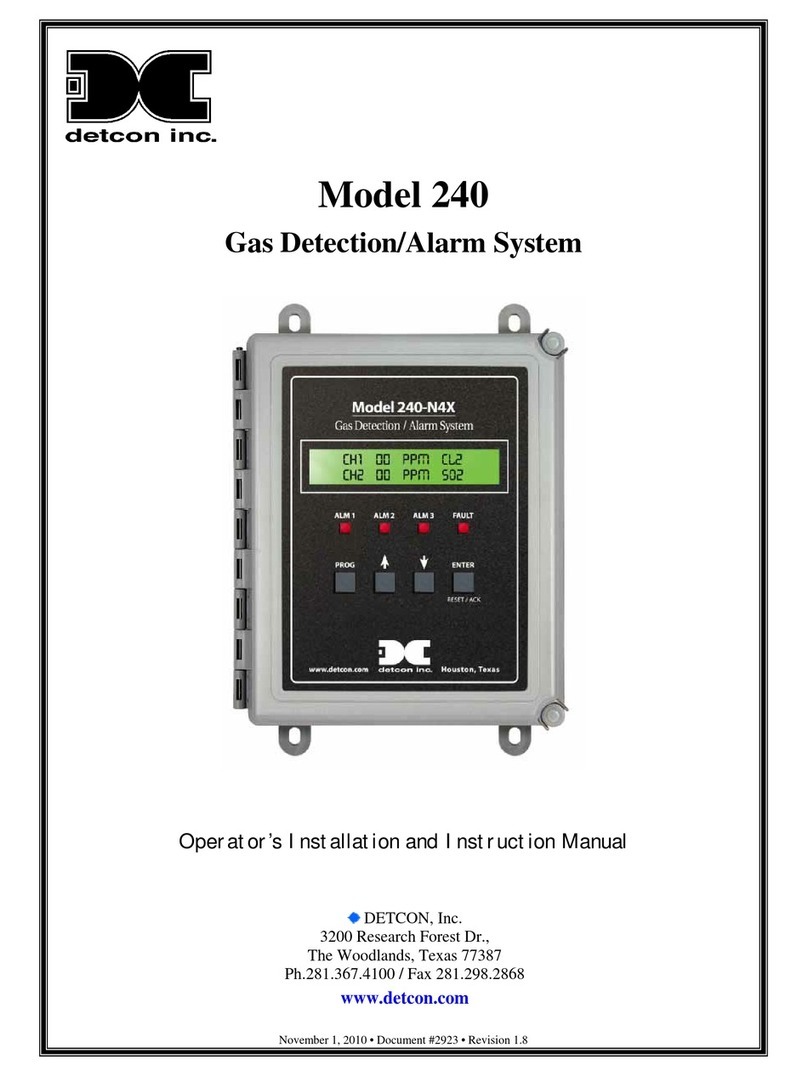 Detcon 240 Operator's installation and instruction manual