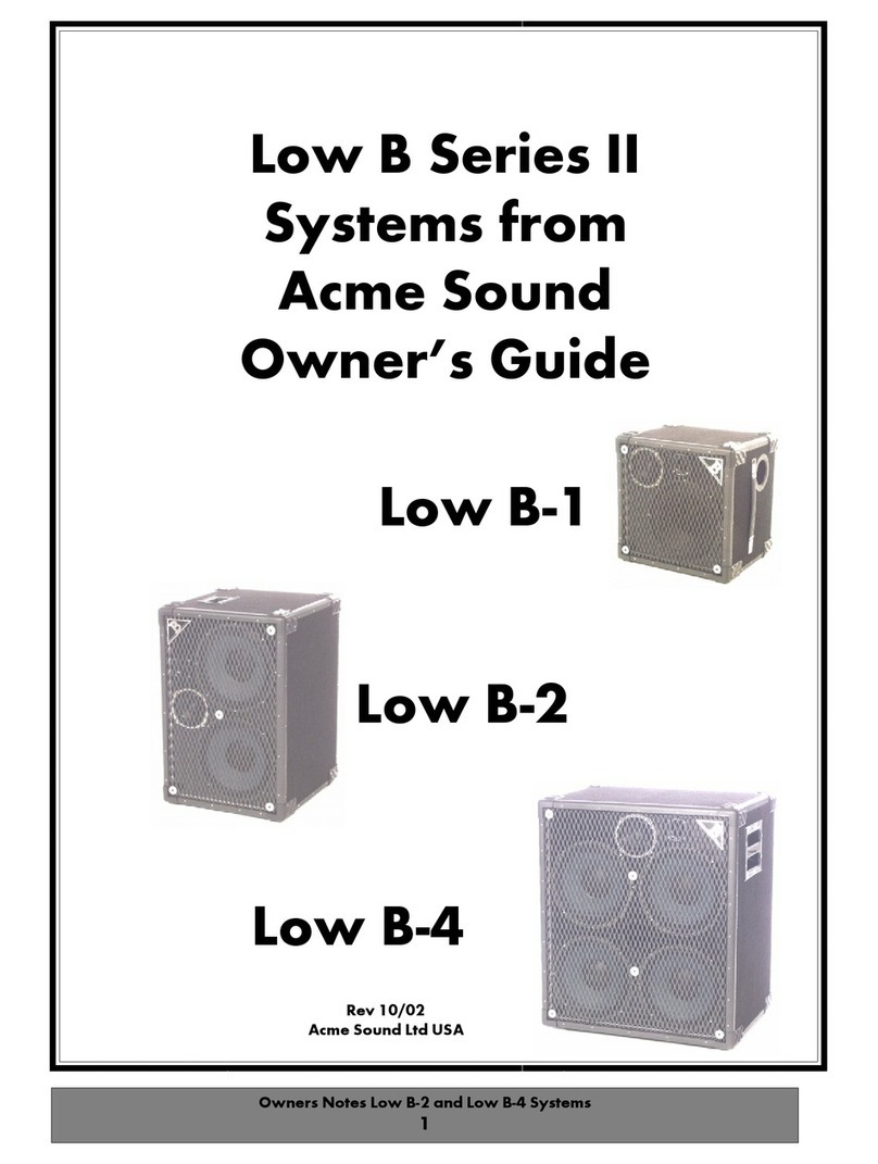 ACME sound Low B-1 owner's guide