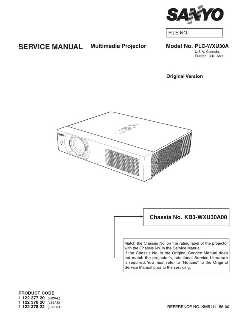 Sanyo PLC-WXU30A User manual Sanyo PLC-WXU30A User manual