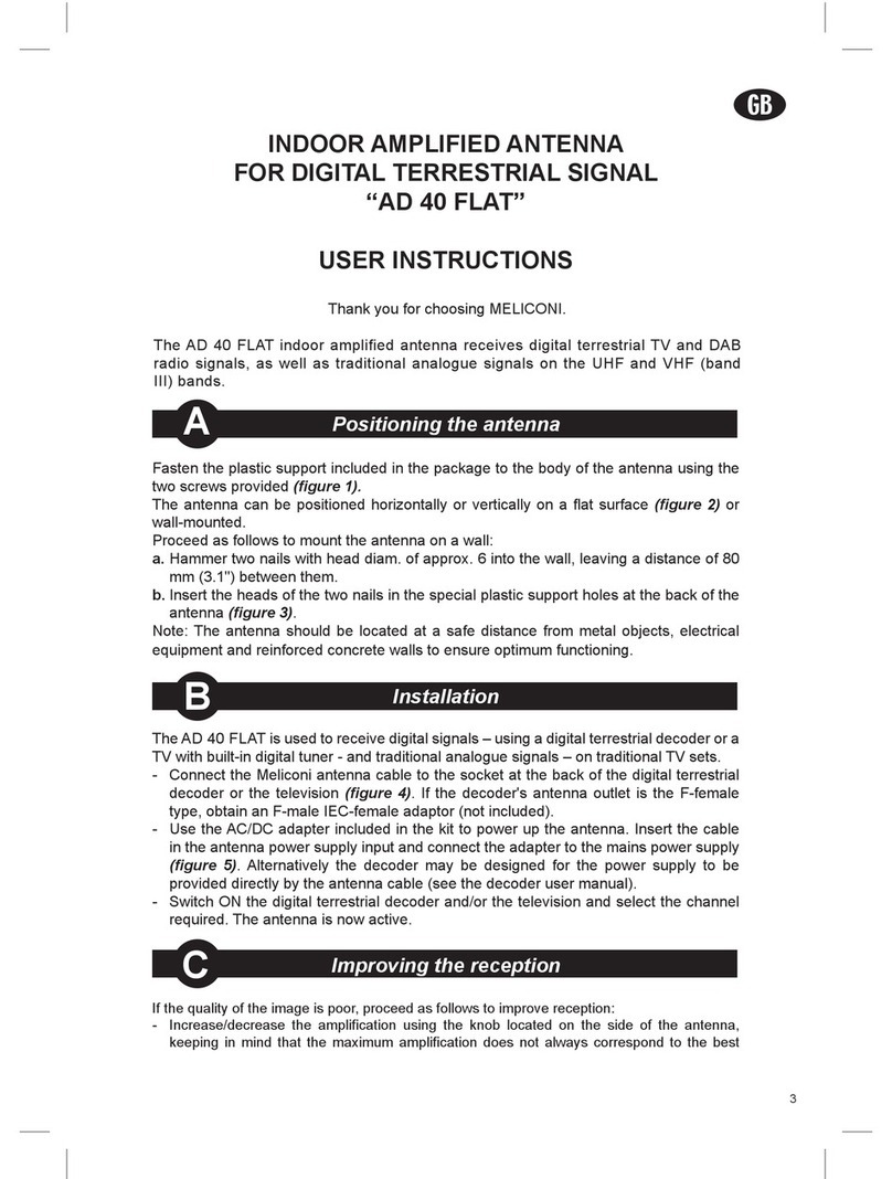 MELICONI AD 40 Flat User instructions