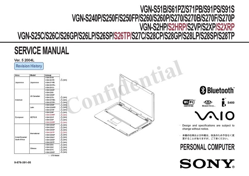 Sony VAIO VGN-S51B User manual