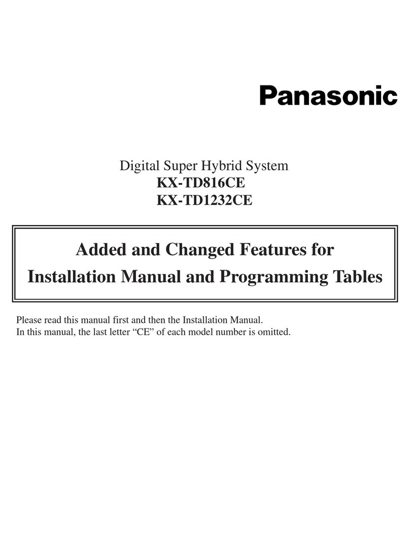 Panasonic KX-TD816CE installation manual