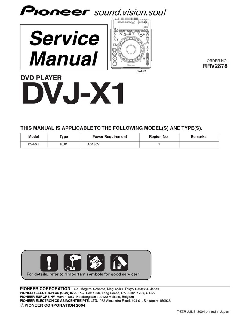 Pioneer DVJ-X1 - Professional DVD Turntable User manual