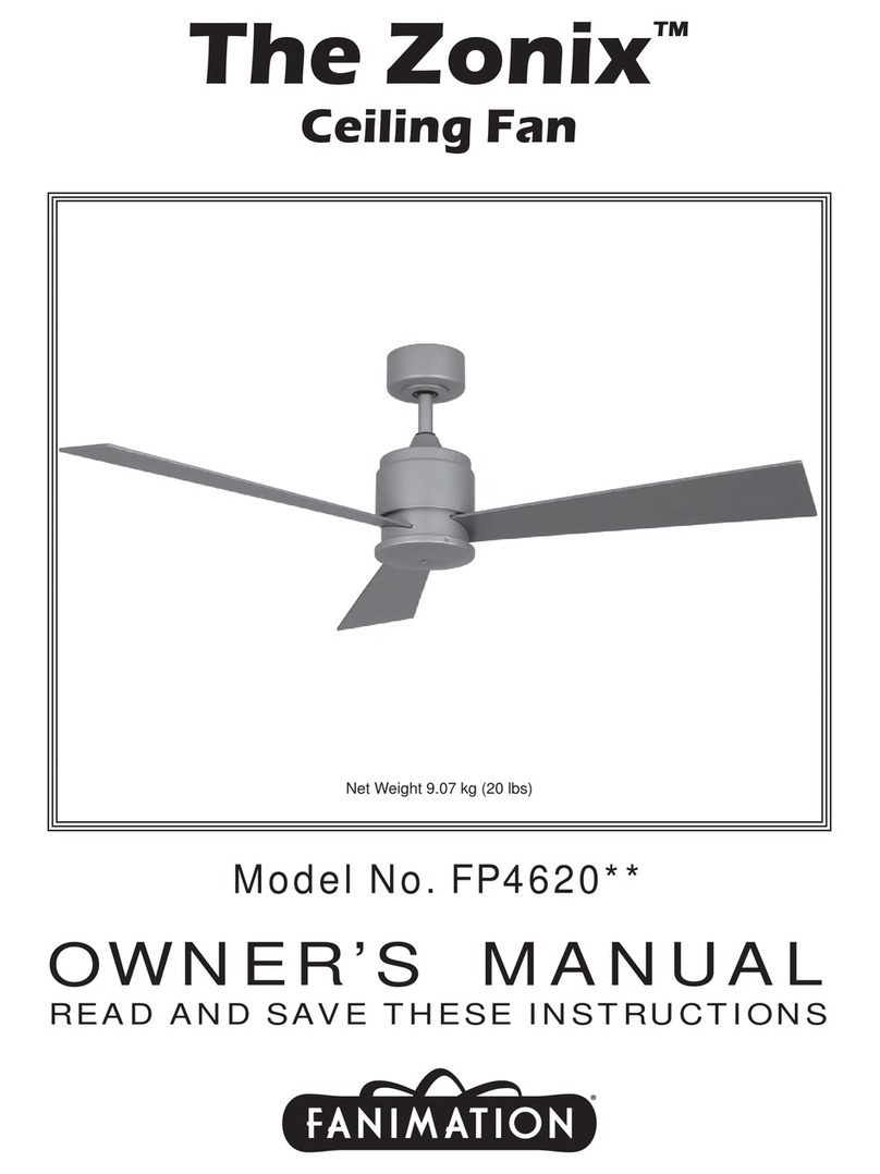 Fanimation Zonix FP4620 Series User manual
