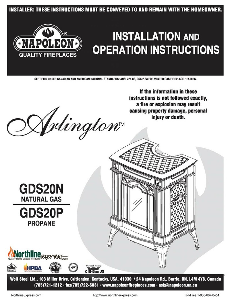 Napoleon Arlington GDS20N User manual