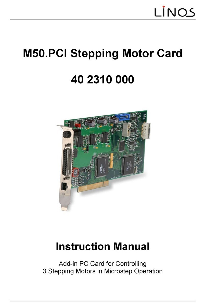 Linos M50.PCI Stepping Motor Card instruction manual