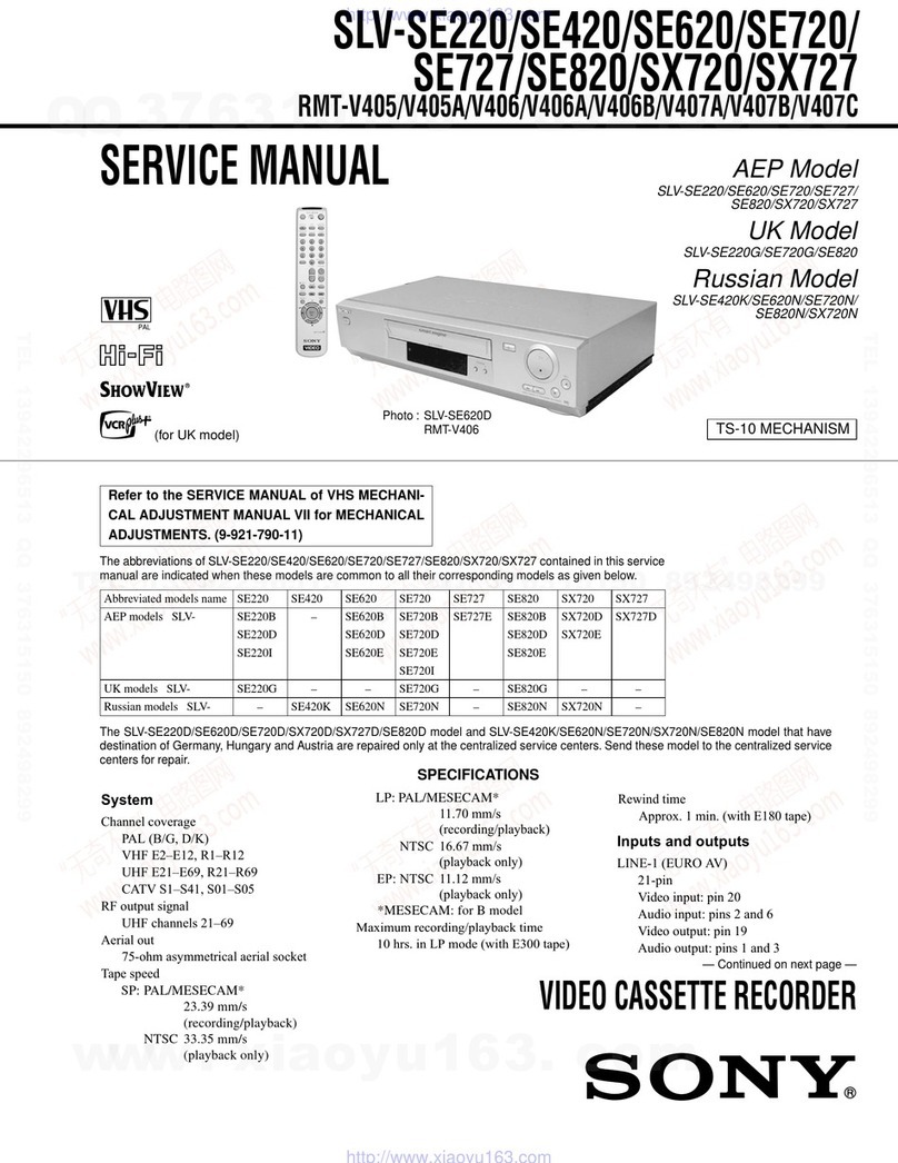 Sony SLV-SE220 User manual