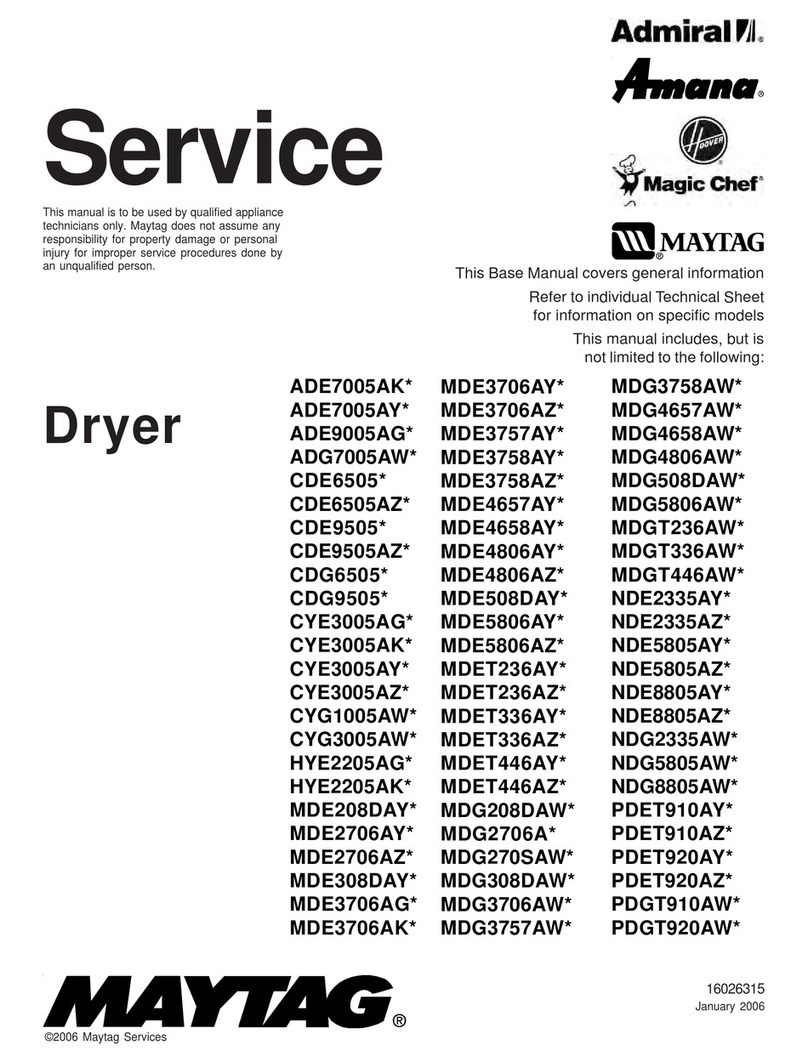 Maytag ADE7005AK Series User manual
