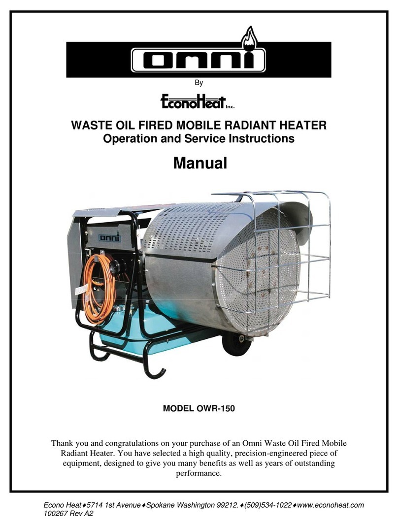 Omni OWR-150 Operation and service instructions