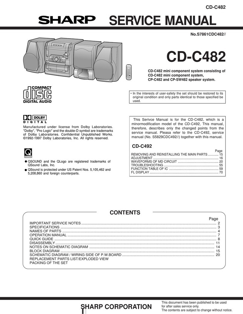 Sharp CD-C482 User manual Sharp CD-C482 User manual