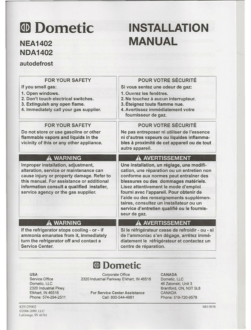 Dometic NEA1402 User manual