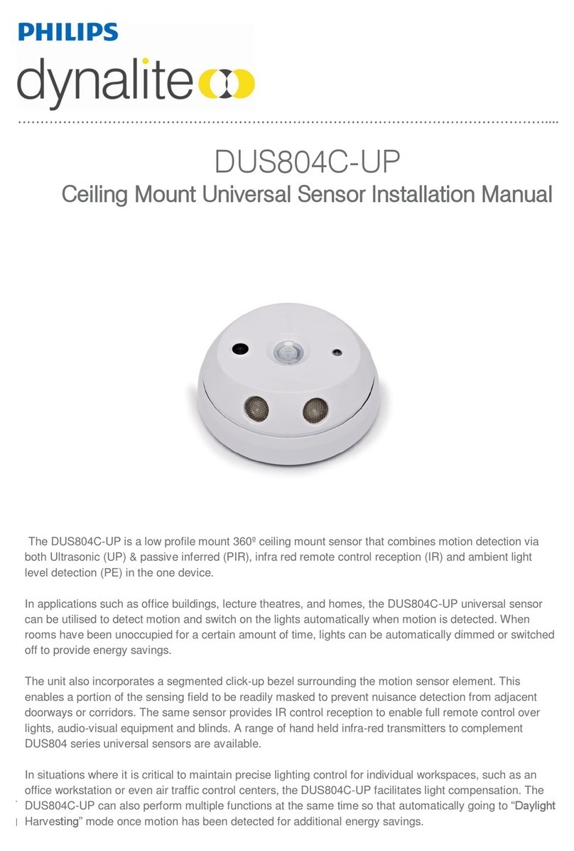 Philips dynalite DUS804C-UP installation manual Philips dynalite DUS804C-UP installation manual