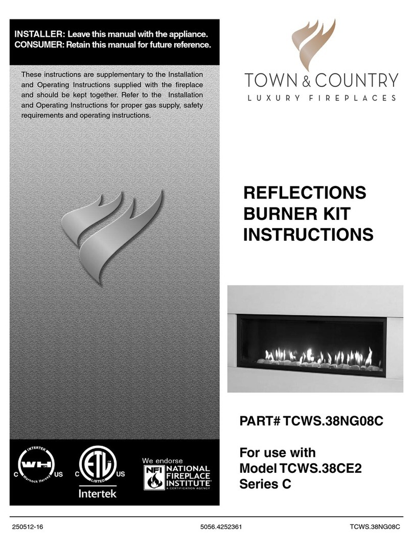 Town & Country Fireplaces TCWS.38NG08C Instructions for intallation Town & Country Fireplaces TCWS.38NG08C Instructions for intallation