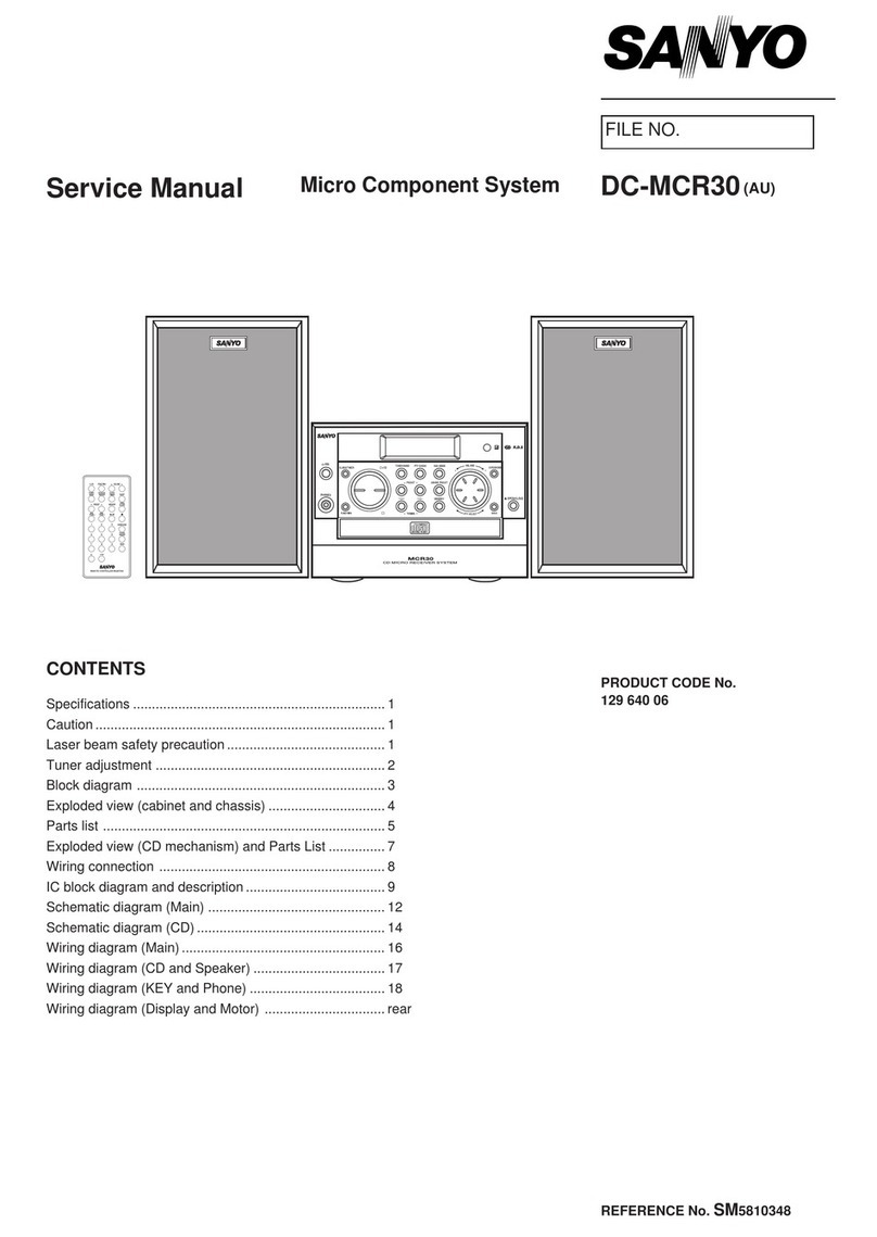 Sanyo DC-MCR30 User manual Sanyo DC-MCR30 User manual