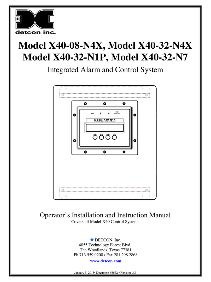 Detcon X40-08-N4X Operator's installation and instruction manual
