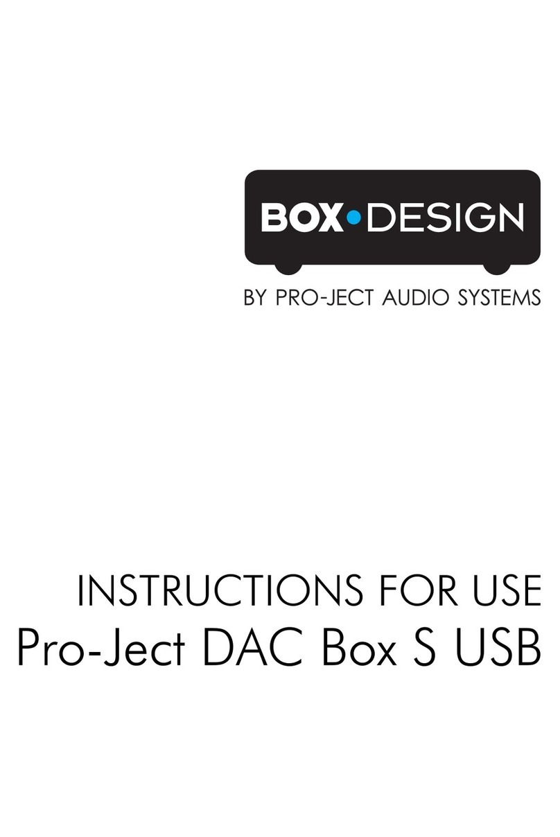 Pro-Ject Audio Systems DAC Box S USB Instructions for use
