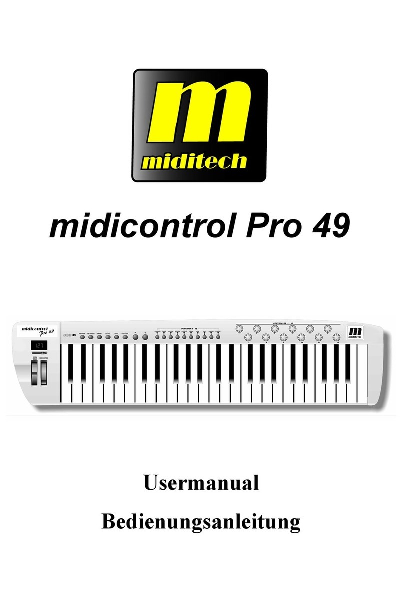 Miditech midicontrol Pro 49 user manual
