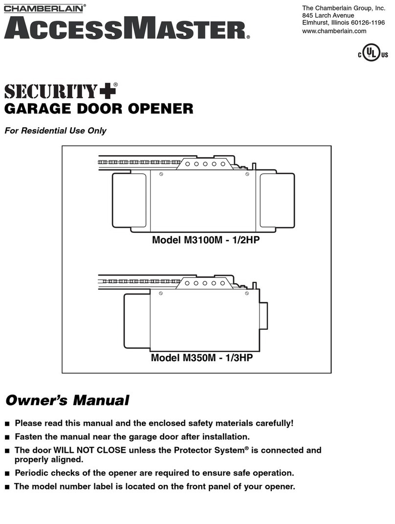 Chamberlain AccessMaster Security+ M3100M-1/2HP owner's manual