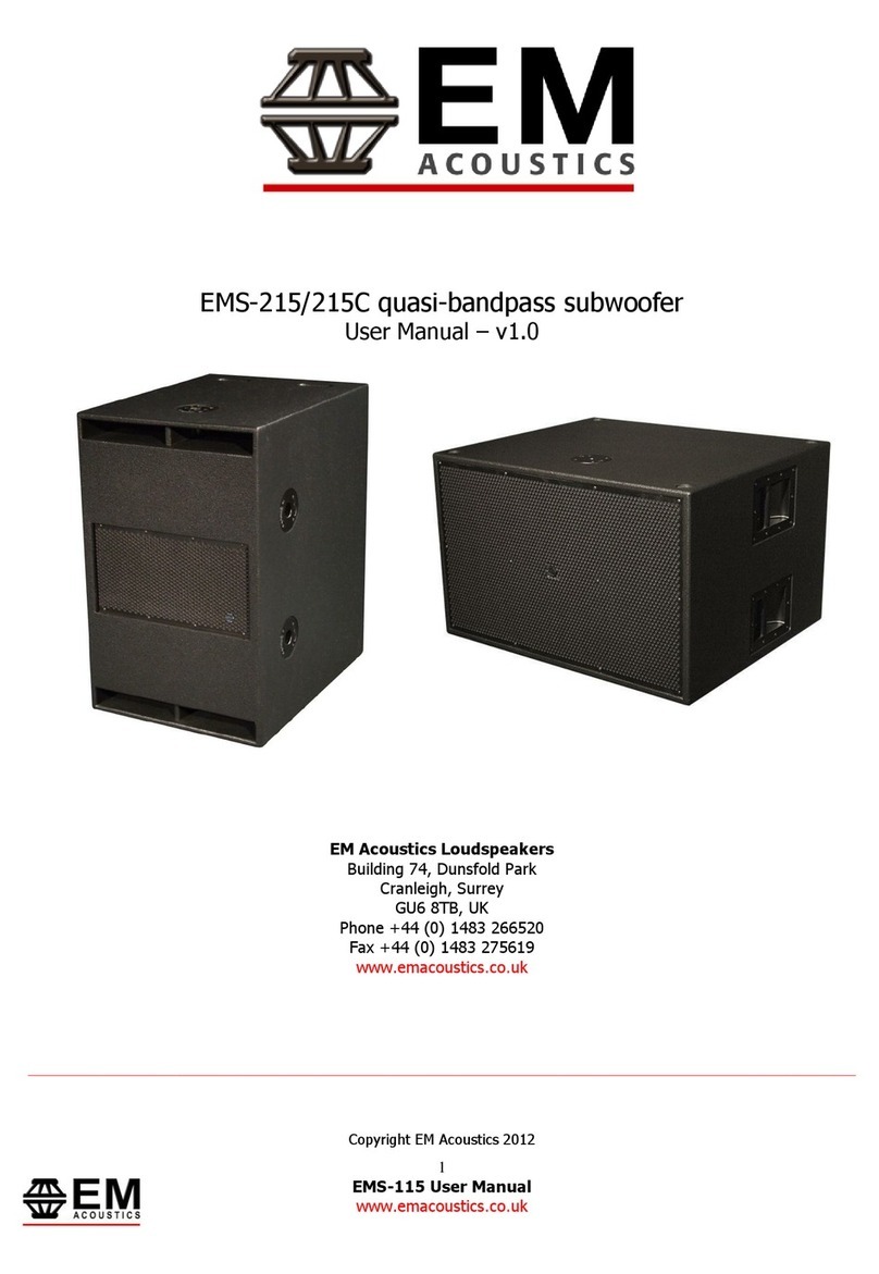 EM Acoustics EMS-215 User manual EM Acoustics EMS-215 User manual