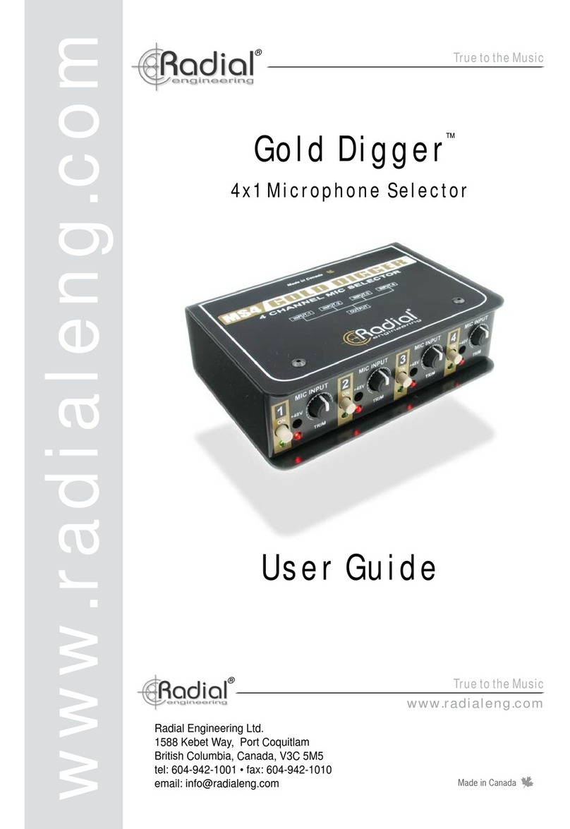 Radial Engineering Gold Digger User manual