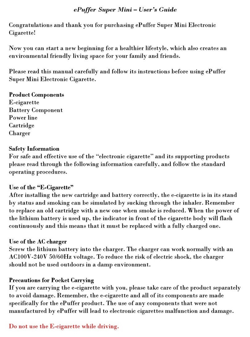 epuffer Super Mini User manual