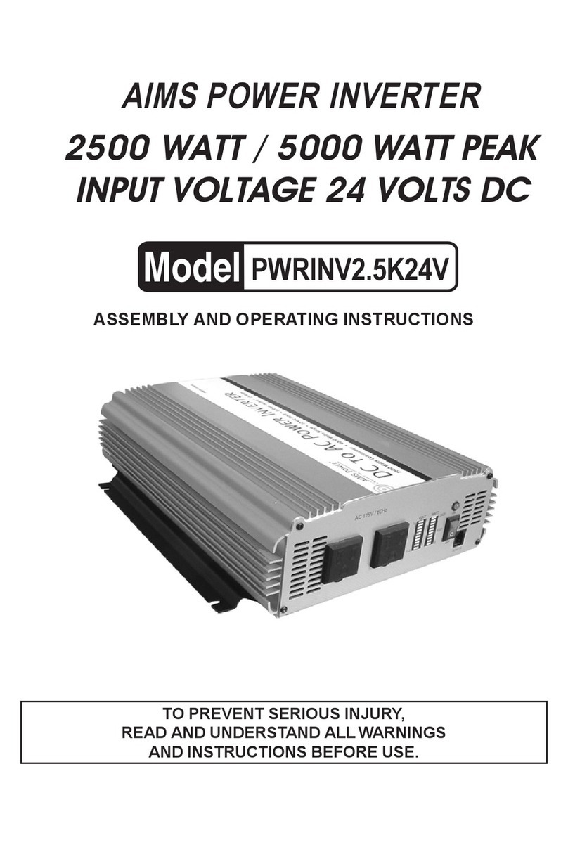 AIMS PWRINV2.5K24V Assembly and operating instructions AIMS PWRINV2.5K24V Assembly and operating instructions