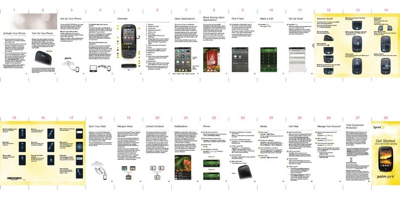 Palm Pre Specification sheet