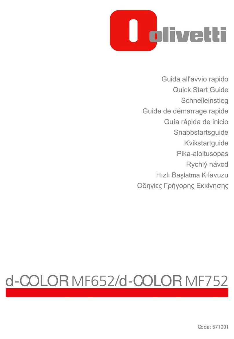 Olivetti d-COLOR MF652 quick start guide