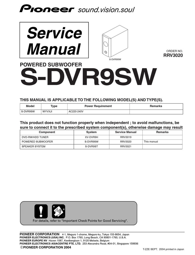 Pioneer S-DVR9SW Service manual
