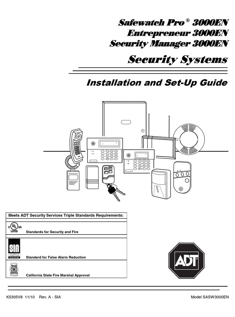 ADT Safewatch Pro 3000EN Assembly instructions