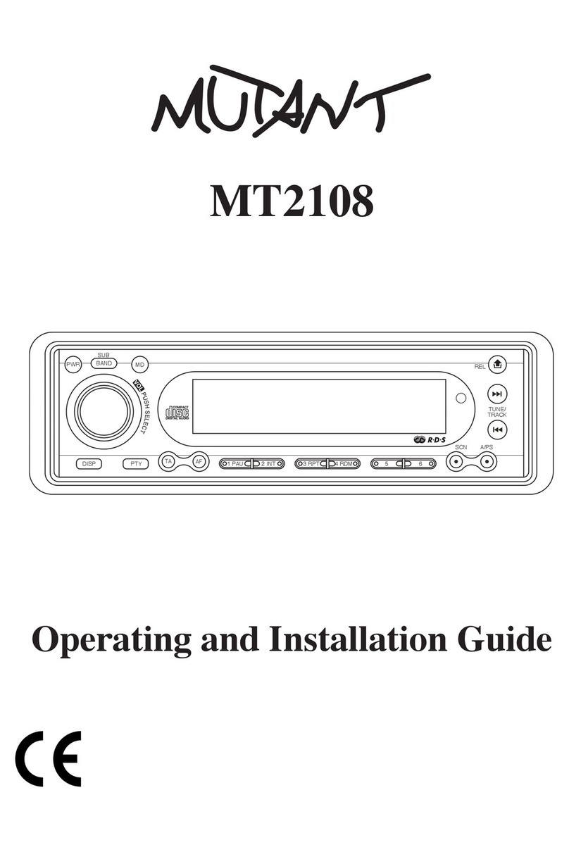 Mutant MT2108 Operating and installation guide