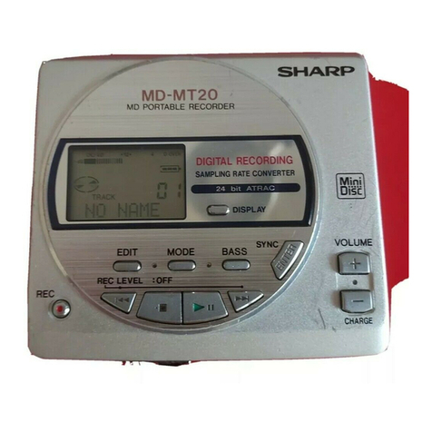 Sharp MD-MT20 User manual