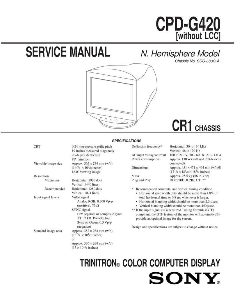 Sony Trinitron CPD-G420 User manual