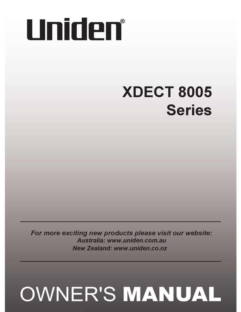 Uniden XDECT 8005 Series owner's manual