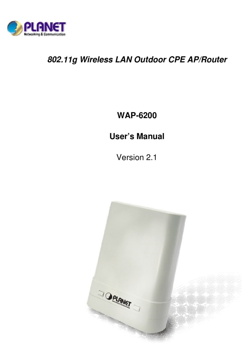 Planet Enterprise WiFi System User manual Planet Enterprise WiFi System User manual