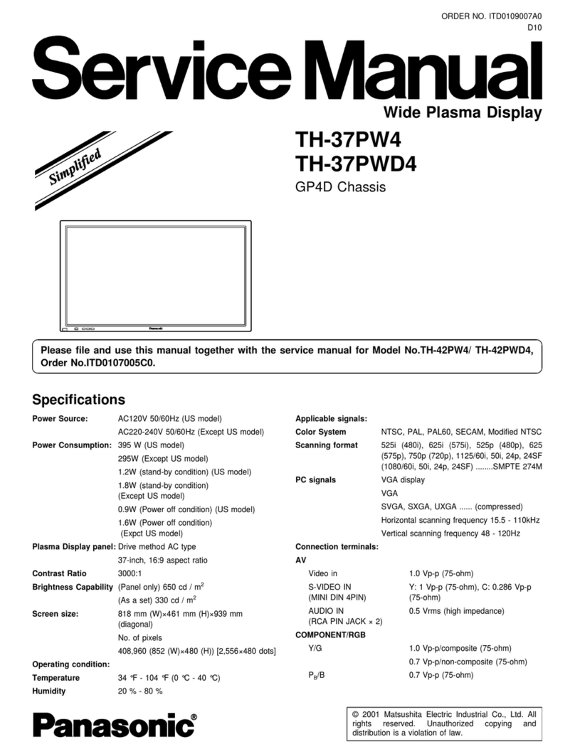 Panasonic TH-37PW4 User manual