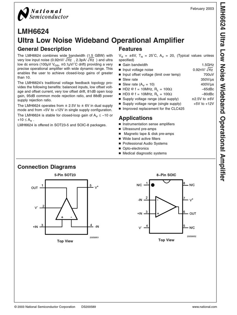 National Semiconductor LMH6624 manual
