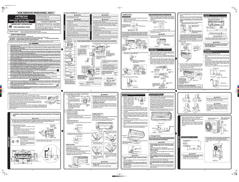 Hitachi RAS-18SH2 User manual